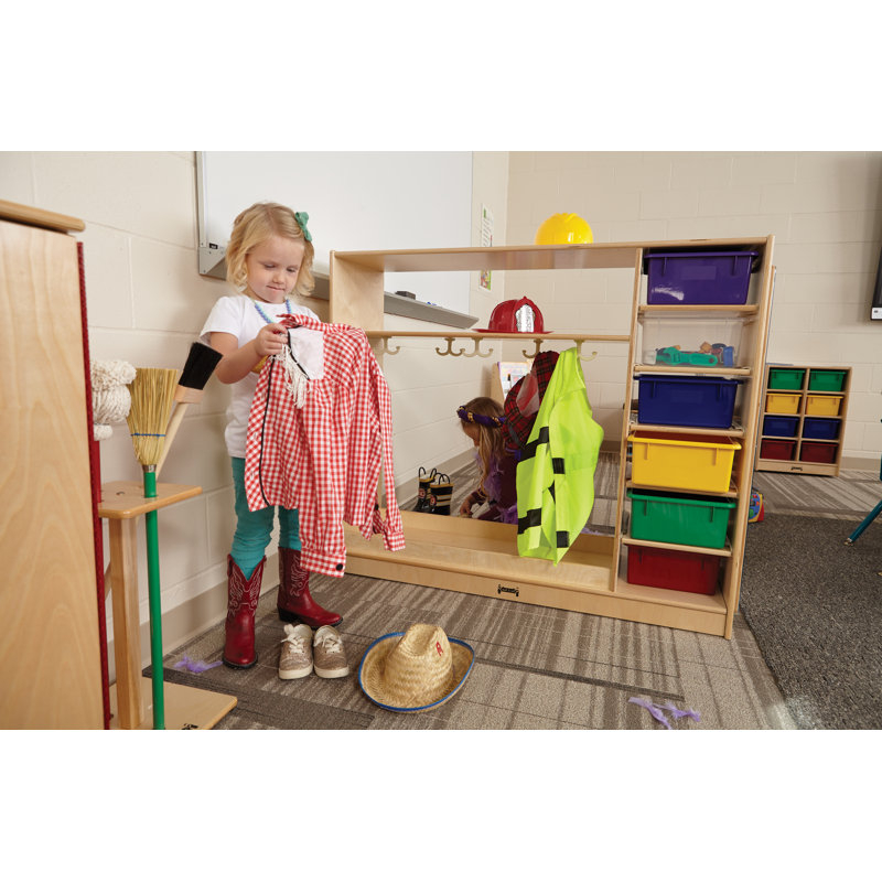 Jonti-Craft® 6 Compartment Manufactured Wood Dress-Up Center | Wayfair for From Pretend to Purpose The Lasting Impact of Jonti-Craft Dress-Up Storage