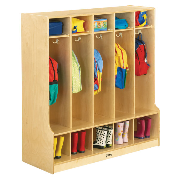 Jonti-Craft Baltic Birch 0468Jc 48" X 17 1/2" X 50 1/2" 5-Section Coat ... intended for Enhancing Childcare Environments with Durable Jonti-Craft 2 Section Coat Lockers