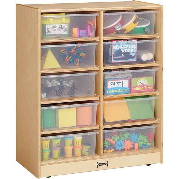 Jonti-Craft Baltic Birch 29150Jc 28" 1/2" X 15" X 35 1/2" Mobile 10 ... pertaining to Understanding the Benefits of Clear Storage for School Lockers