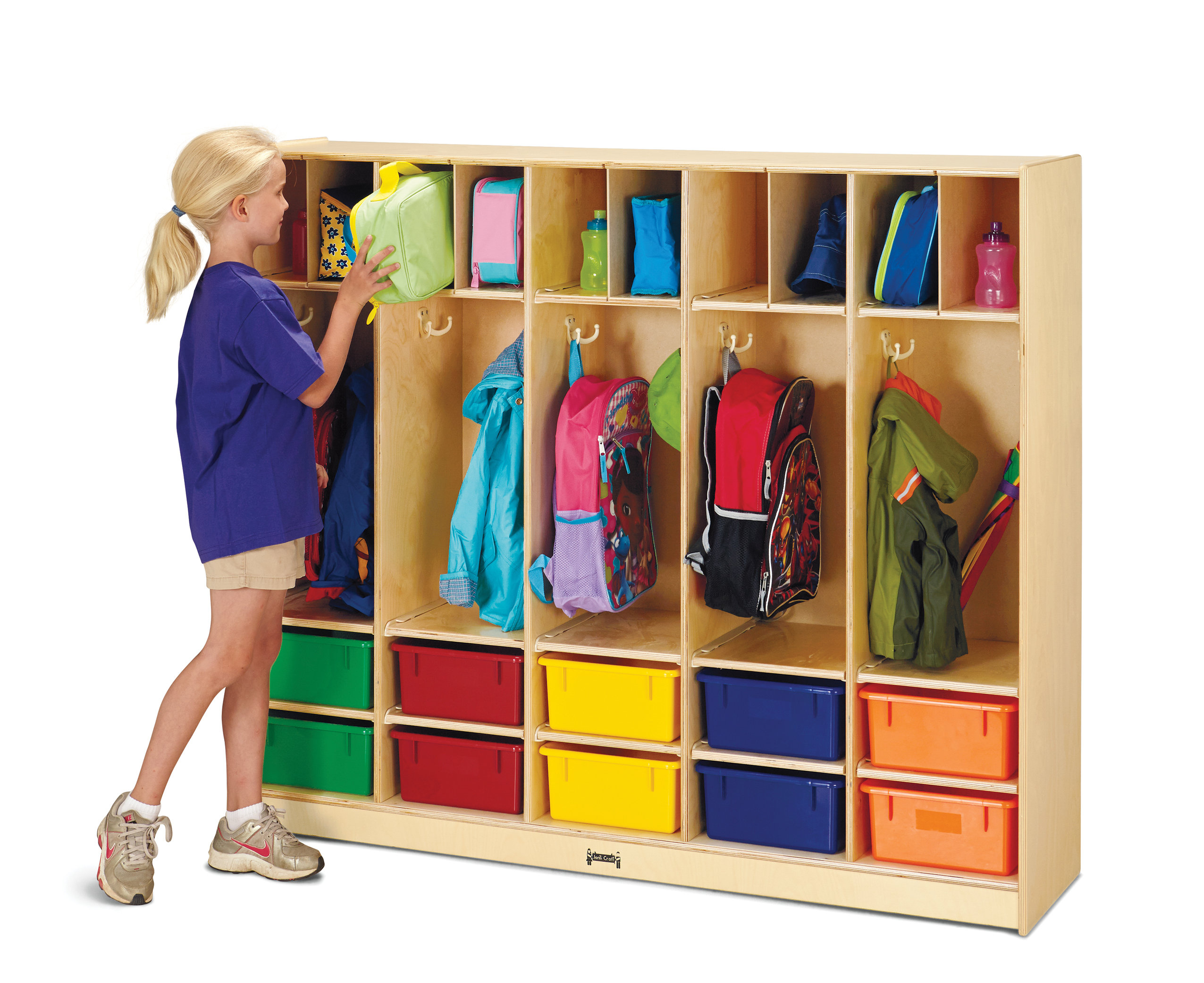 Jonti-Craft Large Locker Organizer – With 10 Colored Tubs - Transitional - Kids Dressers And ... with regard to From Pretend to Purpose The Lasting Impact of Jonti-Craft Dress-Up Storage