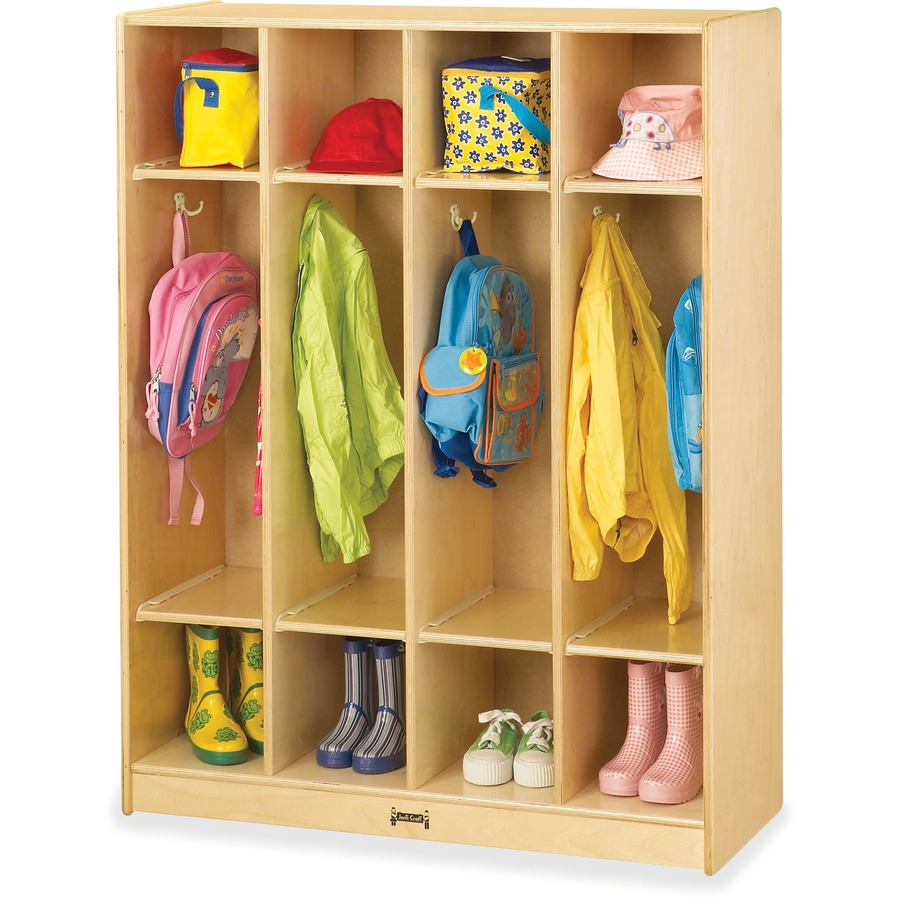 Jonti-Craft Rainbow Accents 4-Section Coat Locker - 4 Compartment(S ... pertaining to Rainbow Accents 4 Section Coat Locker - Black