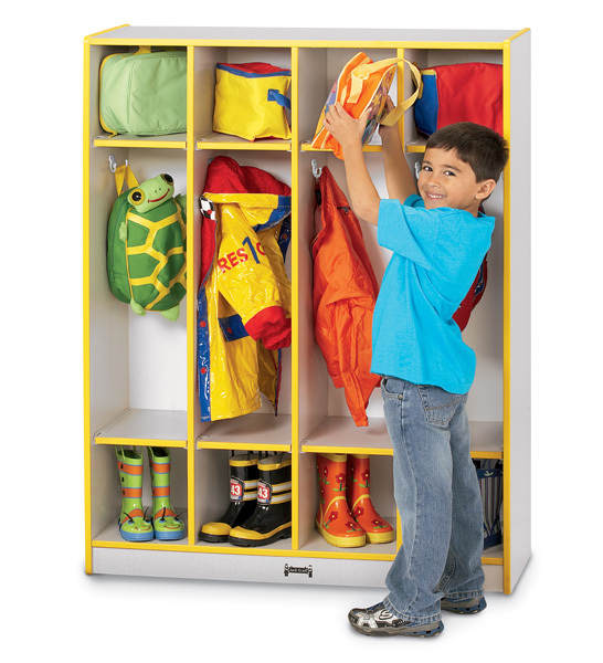 Jonti-Craft Rainbow Accents 4 Section Coat Locker - Cubbies & Storage ... regarding Maximizing Space and Aesthetics with the Eye-Catching Purple Rainbow Accents 4 Section Coat Locker