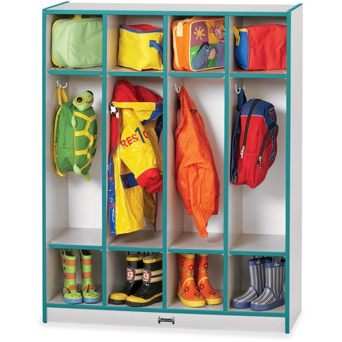 Jonti-Craft Rainbow Accents Step 5 Section Locker - 5 Compartment(S ... intended for Rainbow Accents 5 Section Coat Locker With Step - Blue