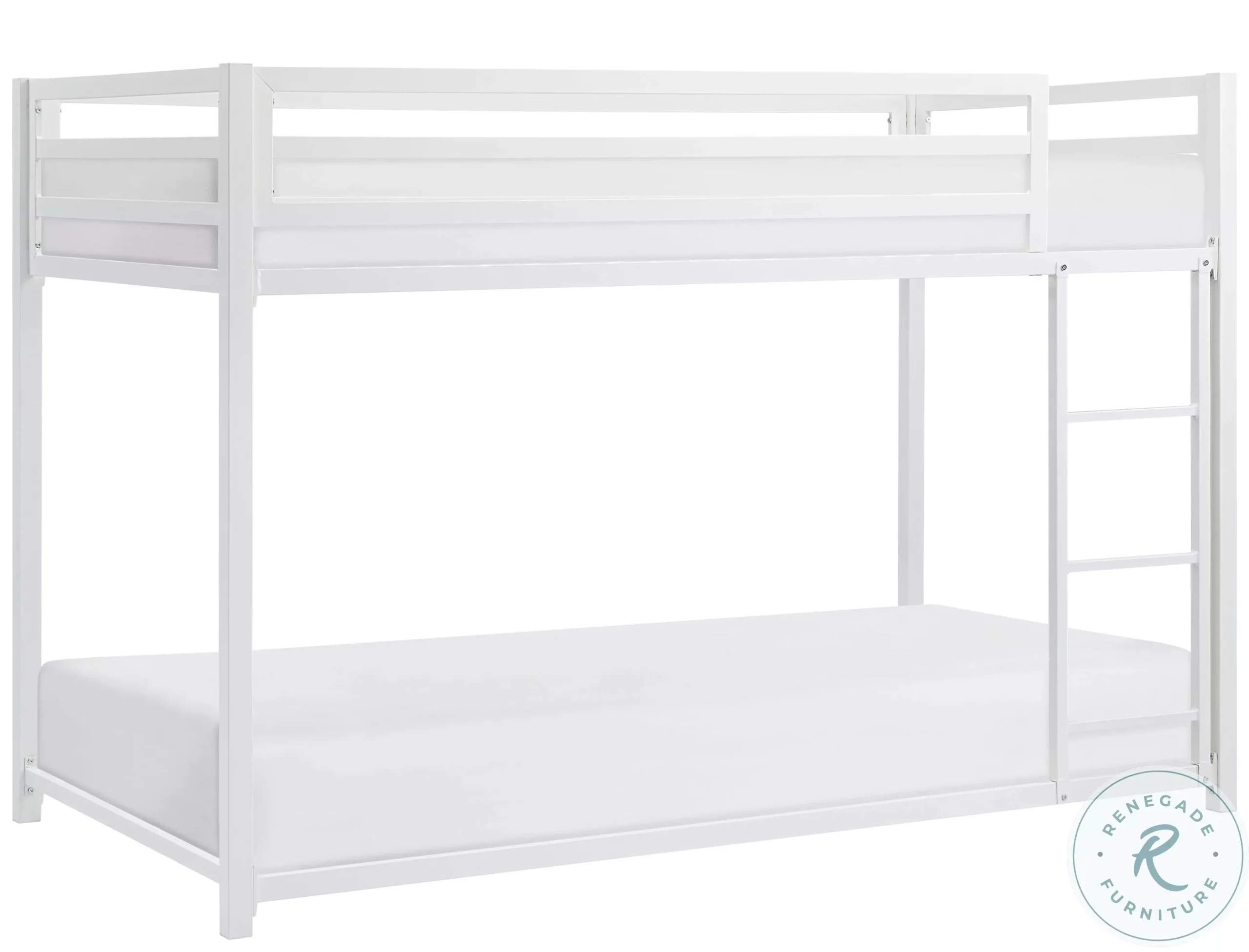 Jovie White Twin Over Twin Metal Bunk Bed From Homelegance | Coleman Furniture regarding Navigating Your Options for the Lexicon Jovie Bunk Bed in White