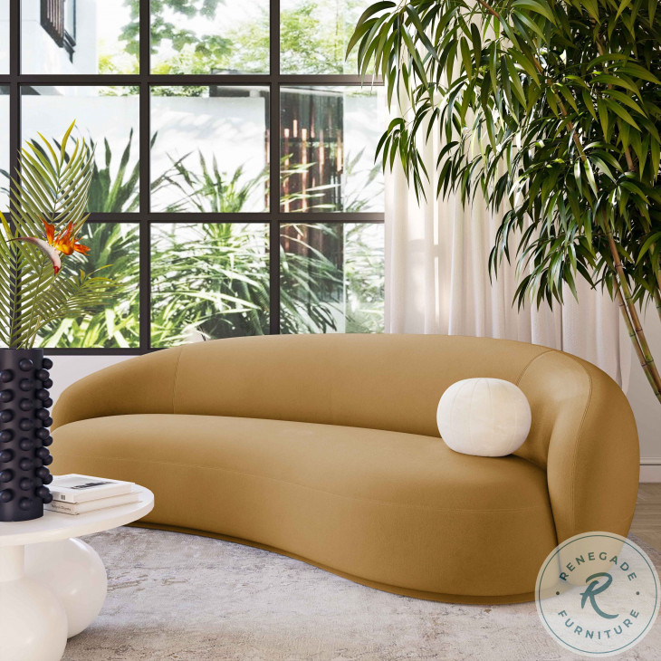 Kendall Cognac Velvet Sofa From Tov | Coleman Furniture inside Tov Furniture Bea Cognac Velvet Sofa