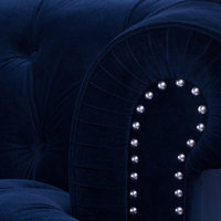 La Rosa Victorian Chesterfield Tufted Sofa - Eclectic - Sofas - By ... in La Rosa Victorian Chesterfield Tufted Sofa, Navy Blue Velvet