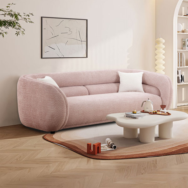 Latitude Run® Elvy 90.6" Round Arm Curved Sofa | Wayfair inside What Makes the GDF Studio Havana Curved Sofa a Standout Piece