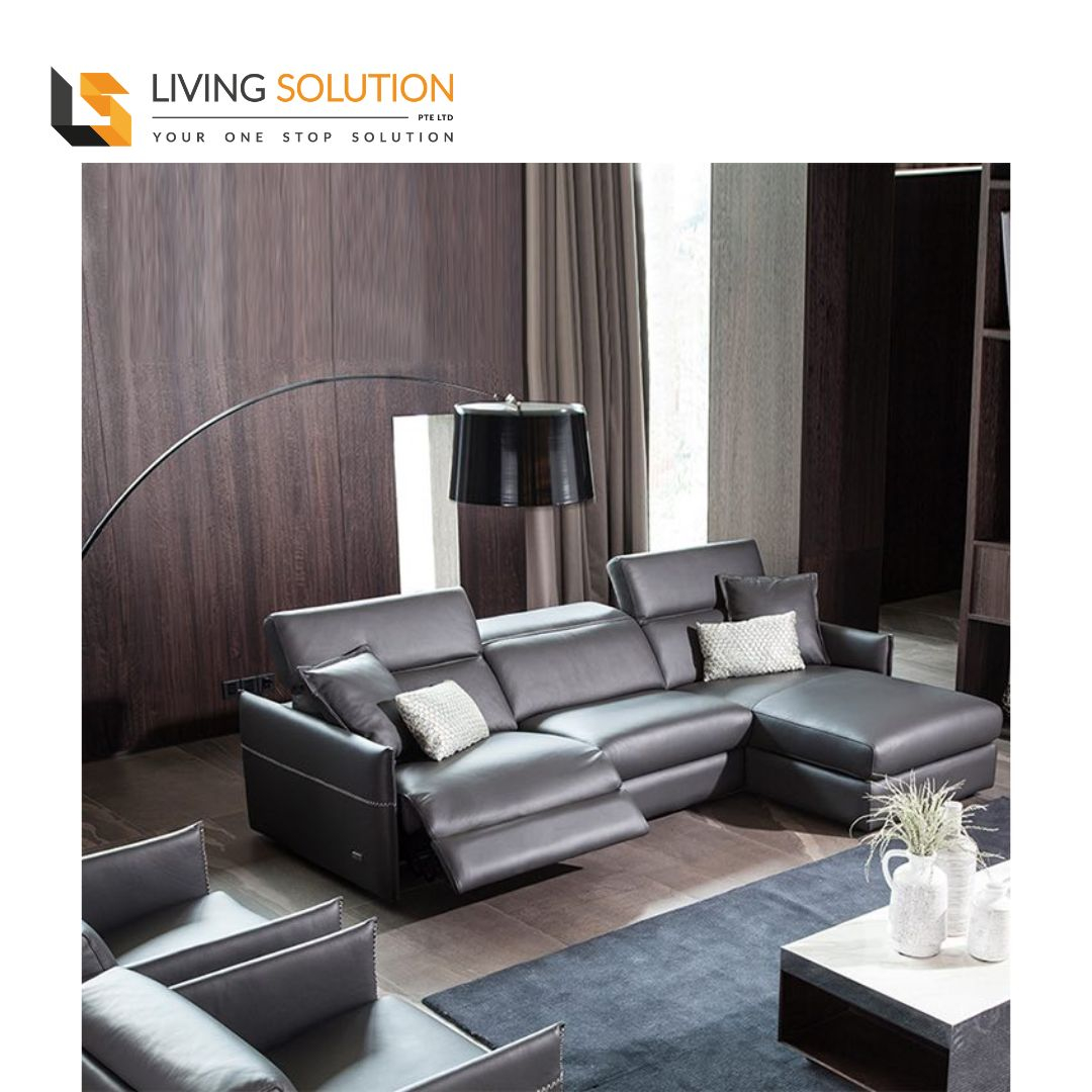 Leather Sofa Singapore | Buy Half Leather Sofa | Living Room Furniture ... for Premium Leather Sofa Supplier Singapore