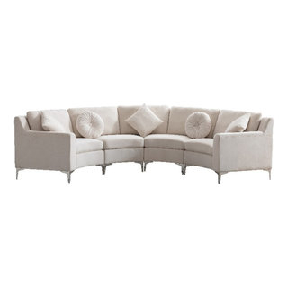 Legend Vansen 136" Symmetry Curved Modern Velvet Sectional Sofa In ... with regard to Legend Vansen 136" Symmetry Curved Modern Velvet Sectional Sofa In Blue
