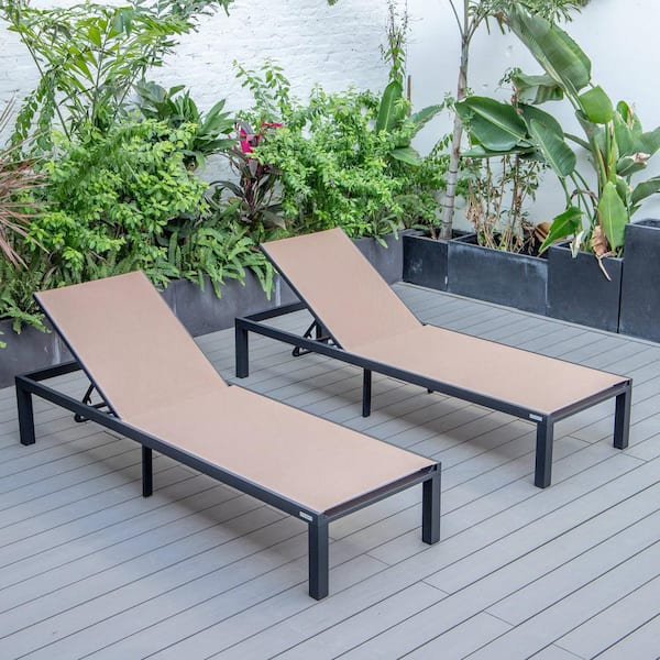 Leisuremod Black Powder Coated Aluminum Frame Marlin Modern Patio ... regarding The Gavin Series Set of 2 A Deep Dive into Modern Seating