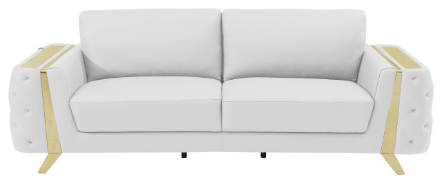 Leonardo Top Grain Italian Leather 2Pc Living Room Set - Contemporary ... for What Makes Leonardo Top Grain Italian Leather Sofas a Lasting Investment