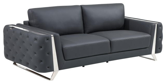 Leonardo Top Grain Italian Leather Sofa - Modern - Sofas - By Luxuriant ... with regard to Leonardo Top Grain Italian Leather Sofa