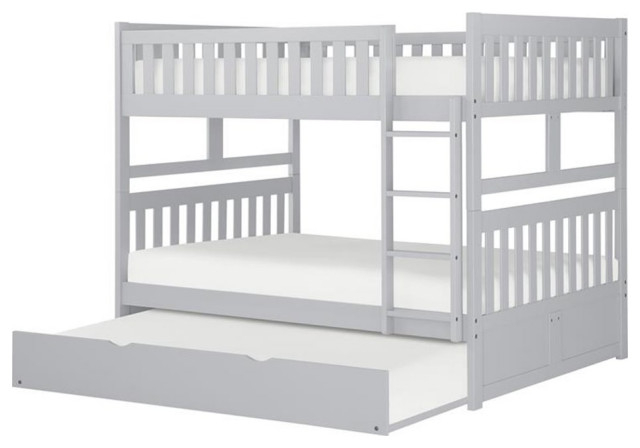 Lexicon Orion Transitional Wood Twin Over Full Bunk Bed With Trundle ... for Lexicon Galen Transitional Wood Twin Over Full Bunk Bed With Trundle In White