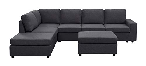 Lilola Home Cassia Modular Sectional Sofa With Ottoman | Pricepulse with regard to A Deep Dive into the Comfort and Style of the Melrose Beige Linen Sectional