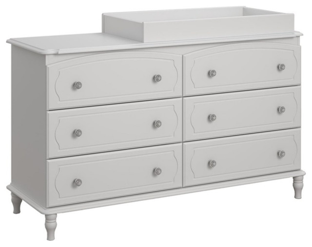 Little Seeds Modern Rowan Valley Laren Wood 6 Drawer Changing Table In ... with regard to Little Seeds Laren 6-Drawer Dresser, White