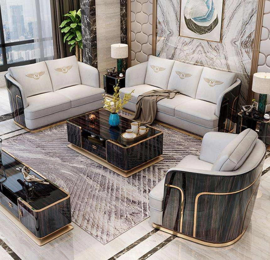 Living Room 3 Seat White Black Modern Leather Sofa Set With Center ... with regard to Expert Insights on Selecting and Maintaining Modern Leather Sofa Sets