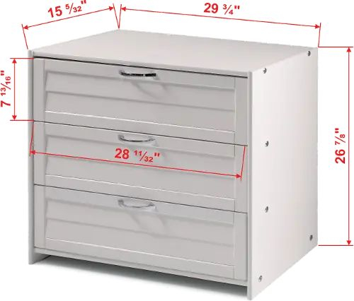 Louver White 3-Drawer Chest | Rc Willey in Creating a Cozy Nook with a White Louver Low Loft Chest