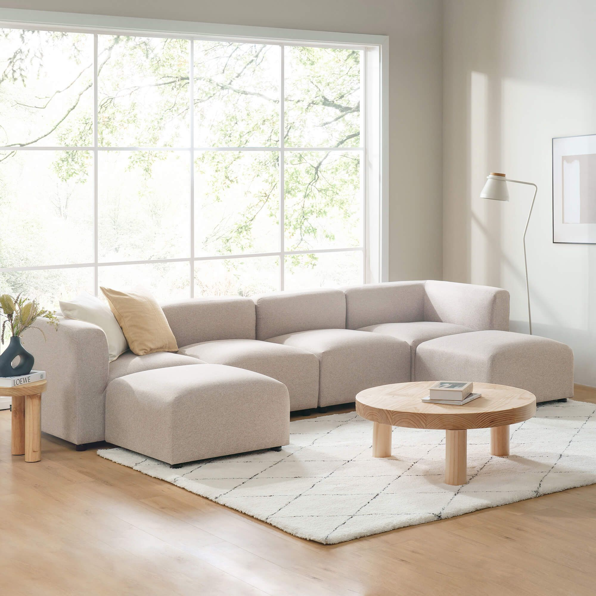 Luca Double Chaise Sectional Sofa - Beige | Sectional Sofa, Double ... with Exploring the Textures and Tones of the Gracia Sectional Sofa Beige