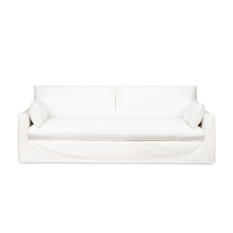 Luna 90'' Slipcovered Sofa | Birch Lane inside Caring for Your Luna Slipcover Sofa in Cream Practical Tips