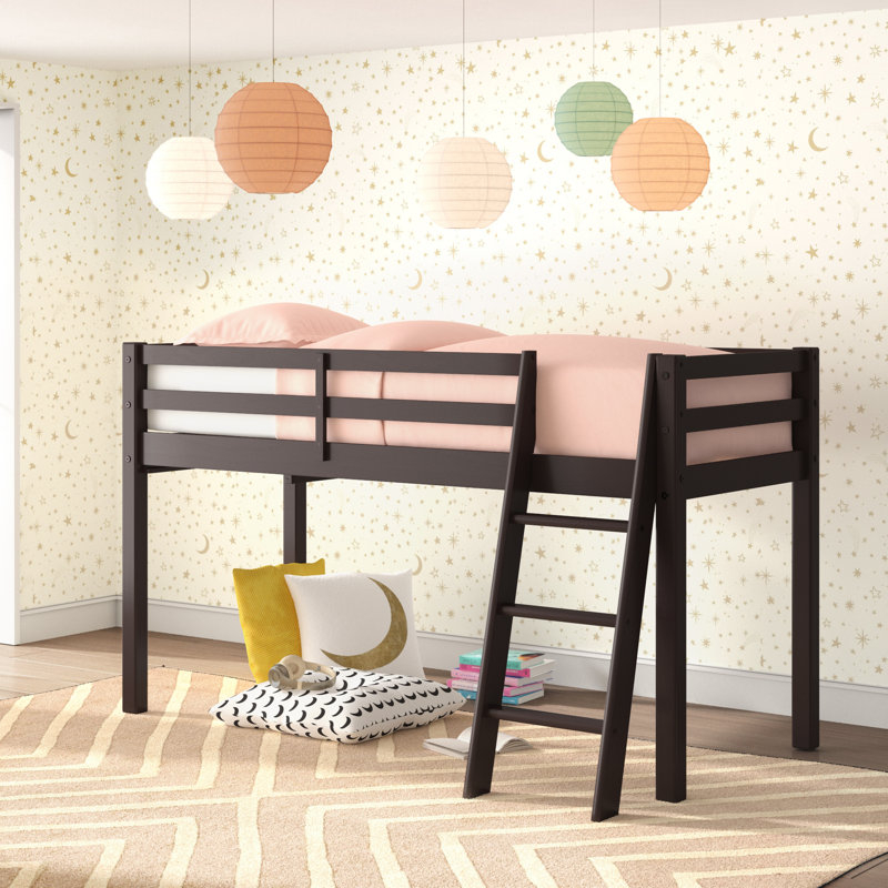 Mack & Miloâ„¢ Kwinana Roxy Twin Size Junior Wood Loft Bed, Sturdy Wooden ... with Roxy Twin Wood Junior Loft Bed, Espresso