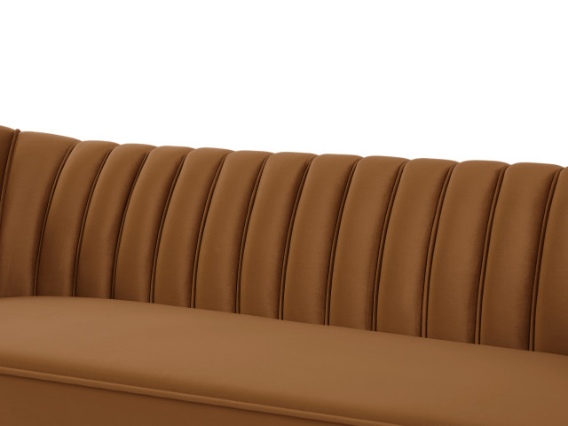 Margo Velvet Upholstered Set - Midcentury - Sofas - By Meridian ... pertaining to Margo Velvet Upholstered Set, Saddle, Sofa