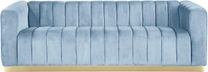 Marlon Velvet Sofa In Black By Meridian | 1Stopbedrooms pertaining to A Closer Look at the Textural Charm of the Marlon Black Velvet Sofa