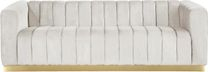 Marlon Velvet Sofa In Black By Meridian | 1Stopbedrooms within Marlon Velvet Upholstered Sofa, Black