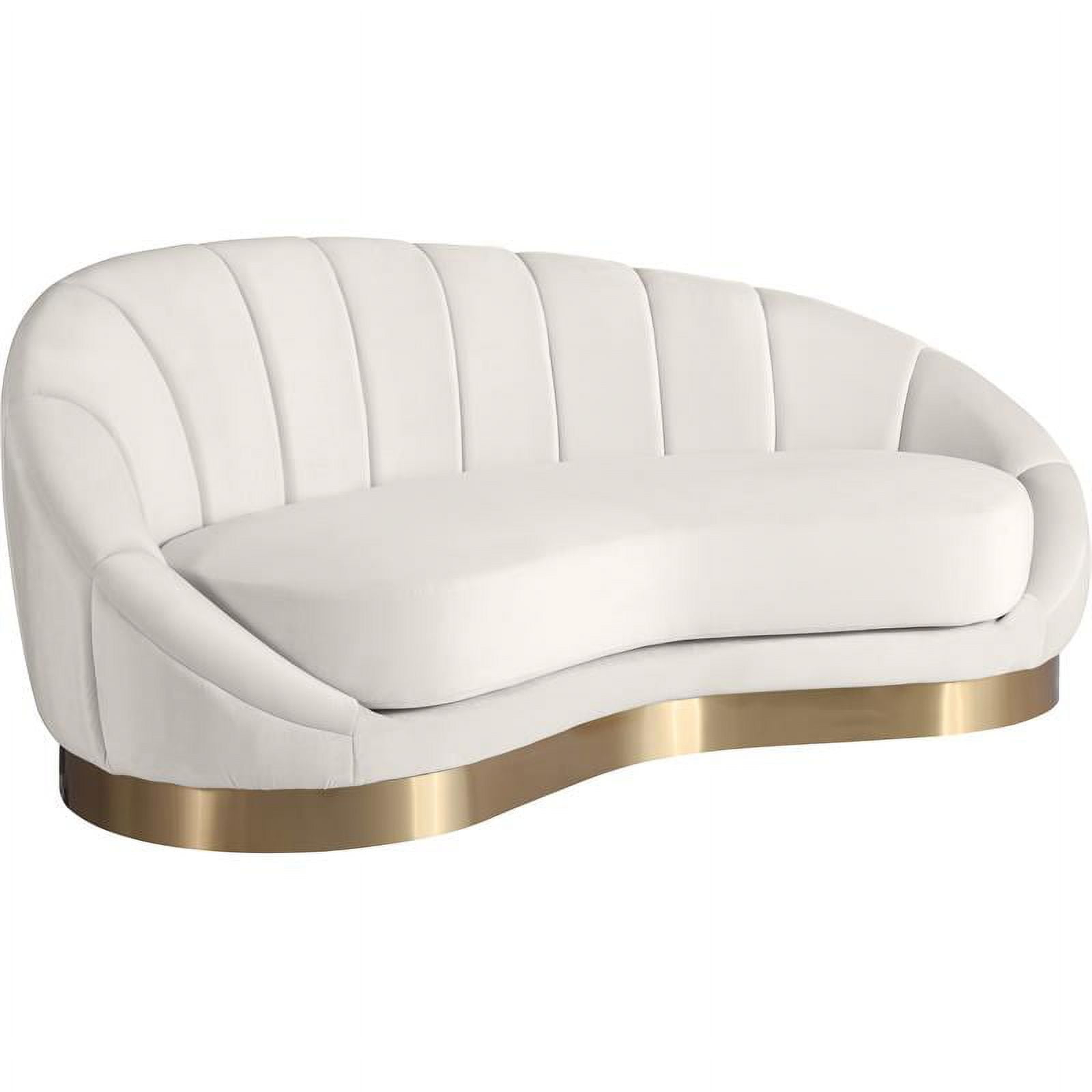 Meridian Furniture Shelly Cream Velvet Upholstered Lounge Chaise ... inside Styling Your Space with the Luxurious Shelly Black Velvet Chaise