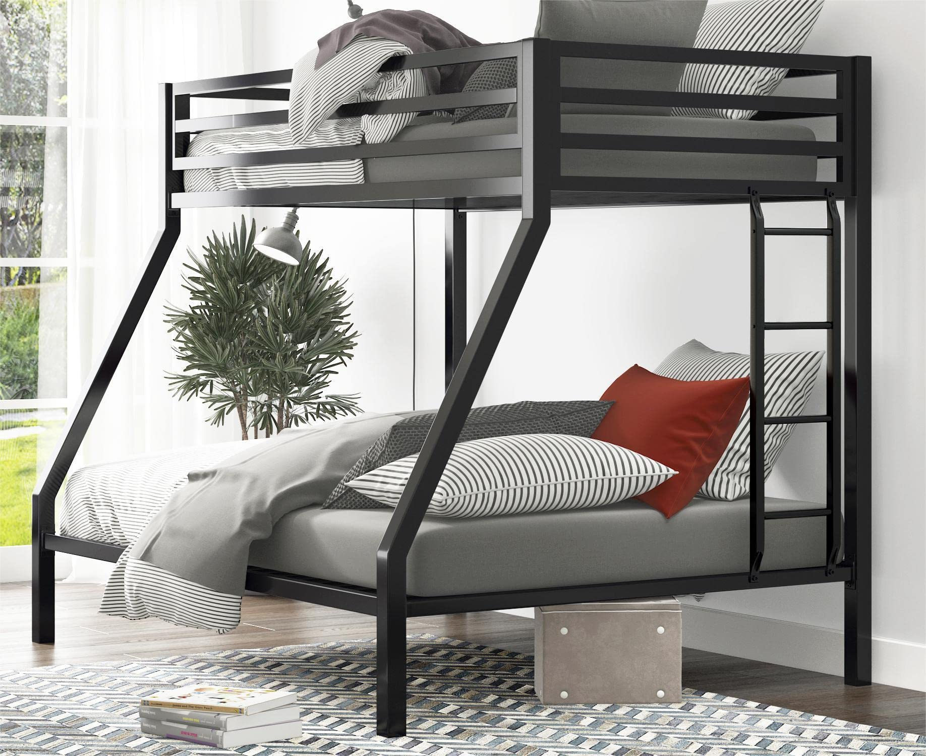 Metal Twin Over Full Bunk Bed With Stairs throughout Durable and Stylish Metal Twin Over Twin Bunk Beds Explained