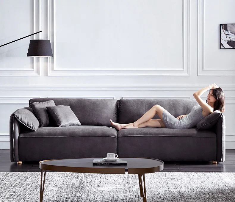 Minimalist Fabric Sofa Nordic Style Large And Small Apartment Type ... regarding The art of balancing function and form with minimalist fabric seating