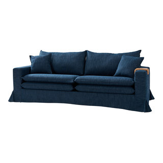 Achieving Serene Living Spaces with a Minimalist Navy Sofa