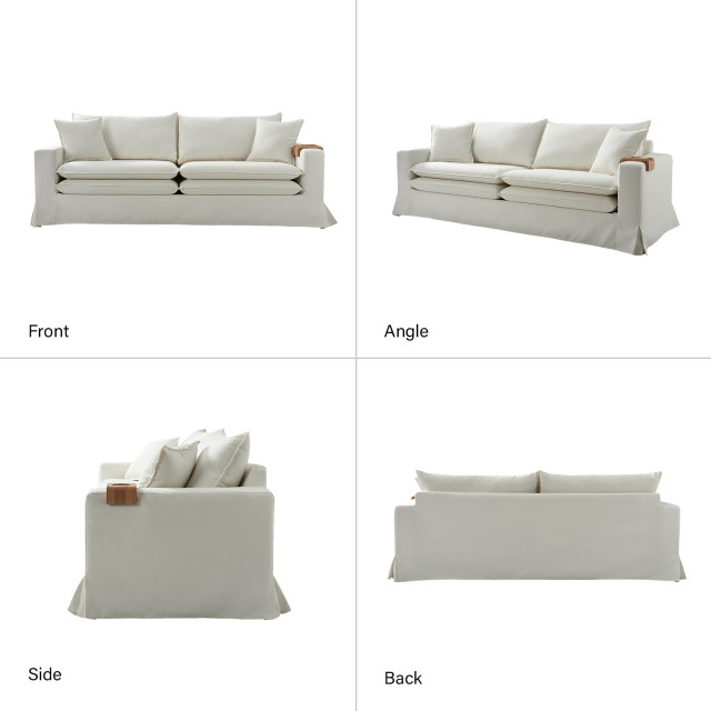 Minimalist Modern Style Slipcovered Sofa - Transitional - Sofas - By ... intended for Minimalist Modern Style Slipcovered Sofa, Navy