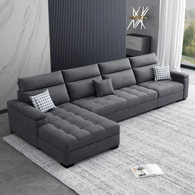 Modern Minimalist Fabric Sofa Living Room Small Apartment Multi ... for Minimalist Fabric Sofa For Small Apartment