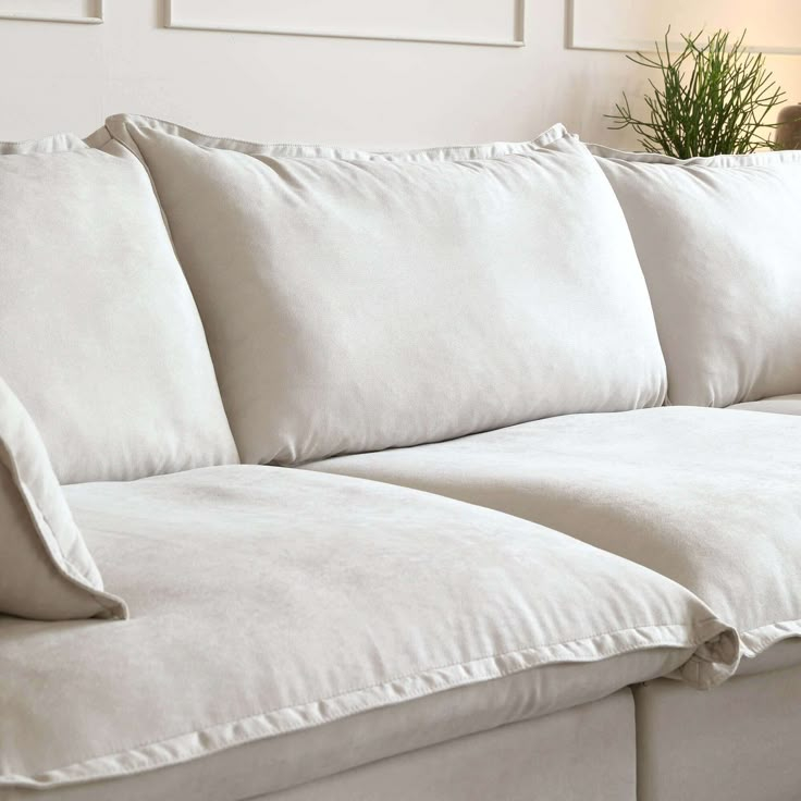 Modular Cloud Comfort Sectional Sofa In Beige Or White In 2024 ... with regard to Gracia Sectional Sofa, Beige
