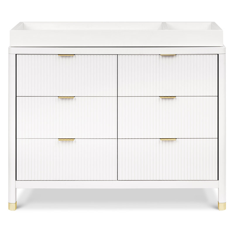 Namesake Brimsley Tambour 6 - Drawer Assembled Dresser & Reviews | Wayfair for Brimsley Tambour 6-Drawer Assembled Dresser, Crimson