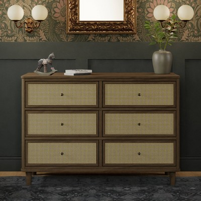 Namesake Liberty 6 Drawer Assembled Dresser - Natural Walnut : Target with Yuzu 9-Drawer Assembled Dresser, Natural Walnut