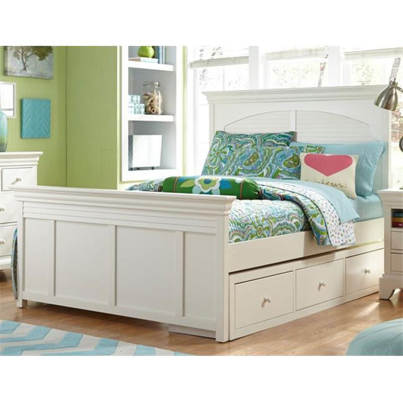 Neopolitan- Bright White 4 By 6 Full Size Shutter Panel Bed - Walmart.com with Neopolitan White Complete 4/6 Full Shutter Bunk Bed