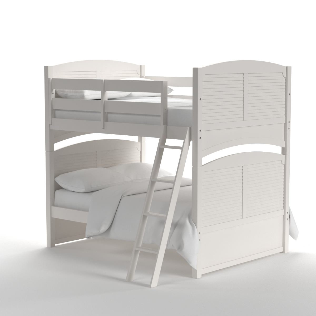Creating Dream Spaces with a Neopolitan White Complete 4/6 Full Shutter Bunk Bed