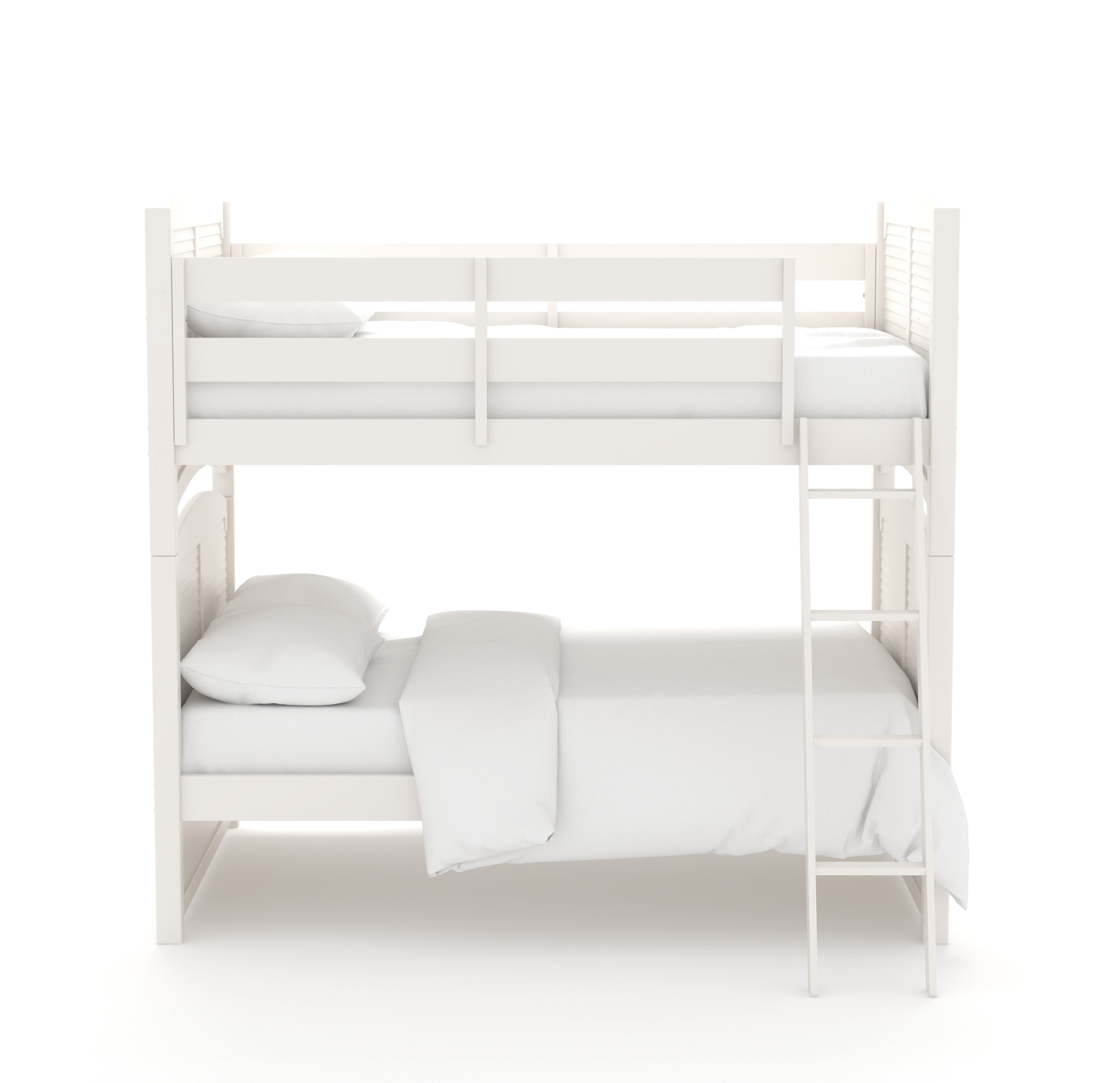 Neopolitan White Complete 4/6 Full Shutter Bunk Bed - Beach Style ... within Creating Dream Spaces with a Neopolitan White Complete 4/6 Full Shutter Bunk Bed