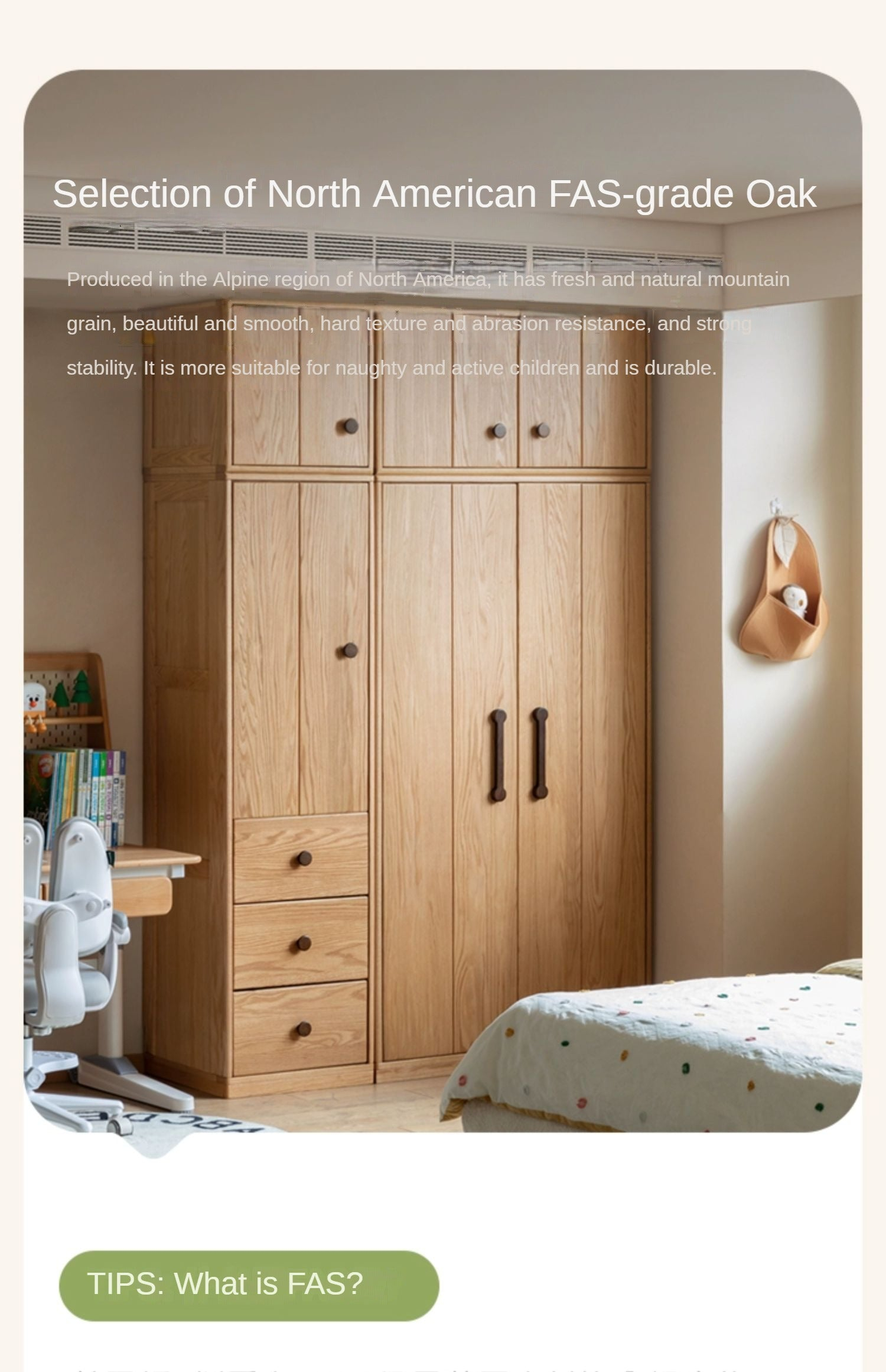 Oak Solid Wood Kids Wardrobe with regard to Oak Solid Wood Kids Wardrobe, Natural Wood Color / 3-Door 59.1X20.9X70.9"