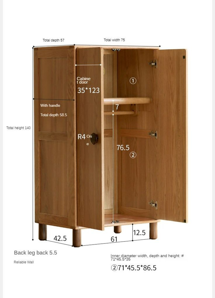 Oak Solid Wood Wardrobe Bookcase Free Combination - | Solid Wood Wardrobes, Bookcase, Storage Spaces regarding Oak Solid Wood Wardrobe Bookcase, Natural Wood Color / Feetless High Wardrobe