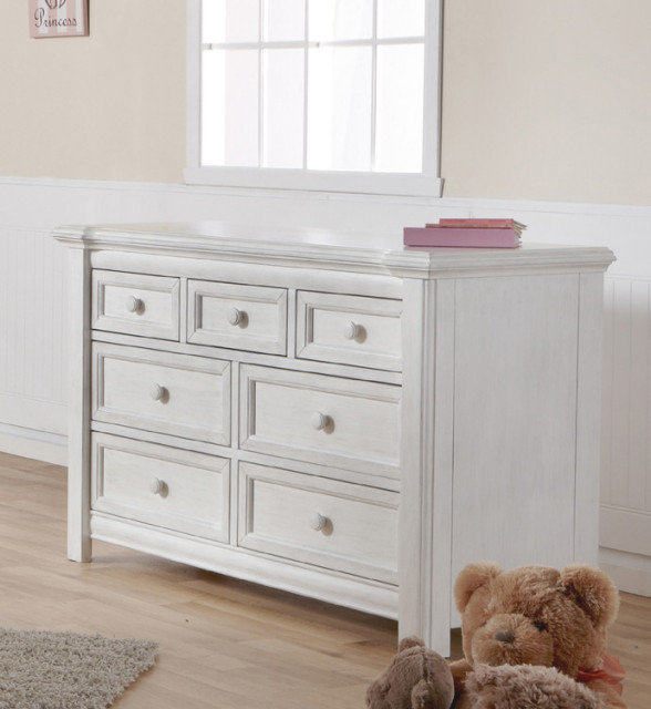 Pali Design Cristallo 5-Drawer Dresser, Vintage White - Farmhouse ... throughout Pali Design Ragusa 5-Drawer Dresser, Vintage White