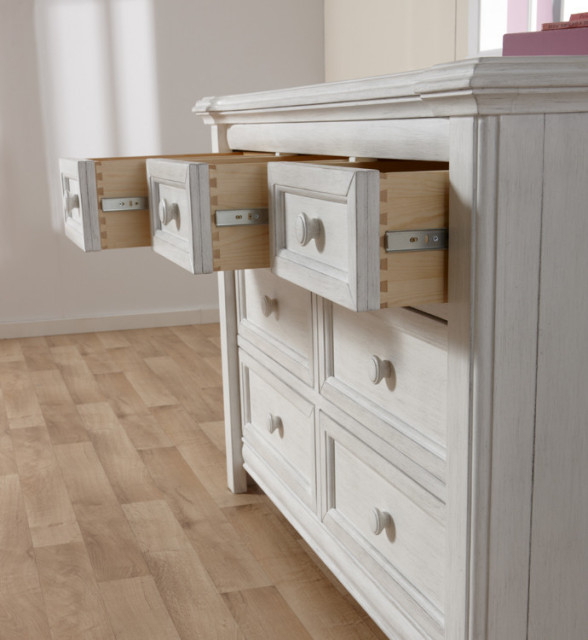 Pali Design Cristallo 5-Drawer Dresser, Vintage White - Farmhouse ... within The Pali Design Ragusa Dresser Vintage White A Harmony of Form and Function