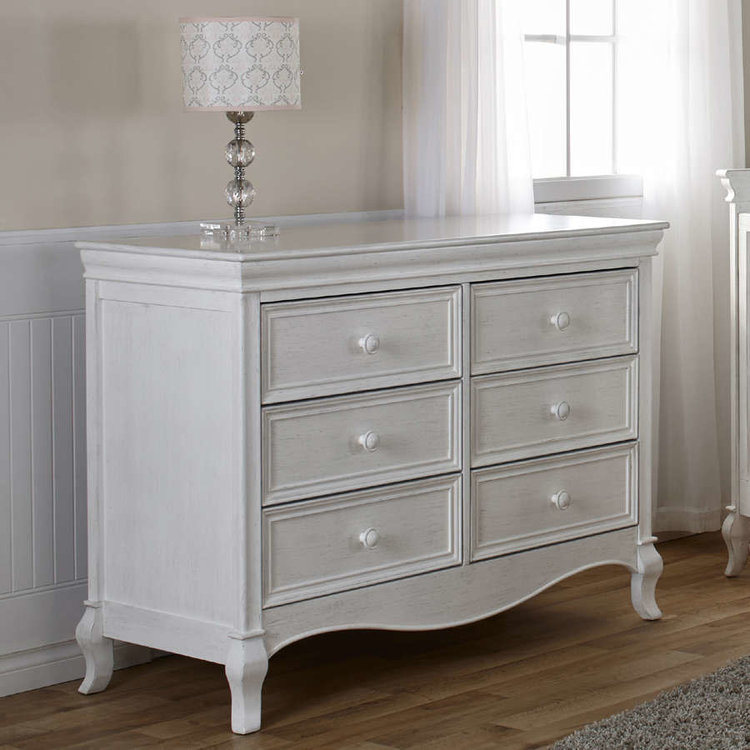 Pali Diamante Double Dresser In Vintage White - Bellini Baby And Teen ... pertaining to Durability Meets Design The Pali Design Como Double Dresser Vintage White Review