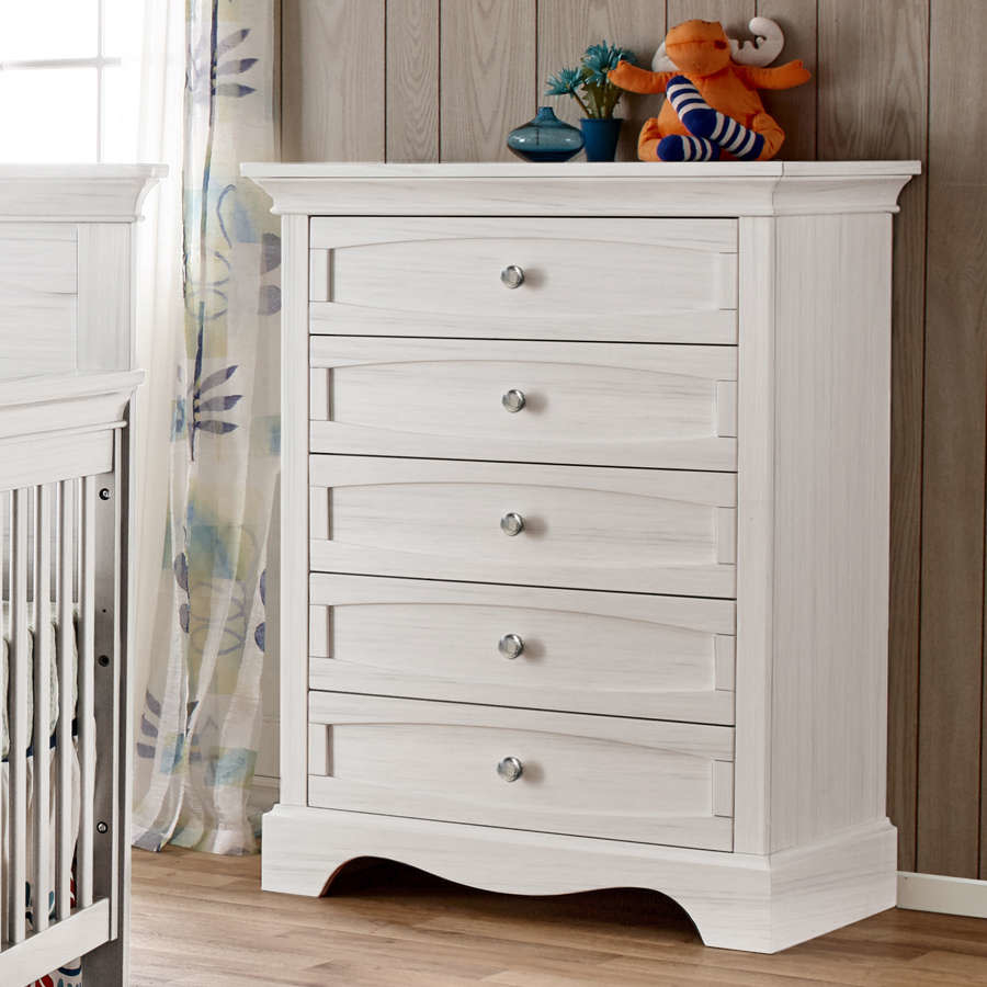 Pali Ragusa 5 Drawer Chest Vintage White - Bellini Baby And Teen Furniture intended for Pali Design Ragusa 5-Drawer Dresser, Vintage White