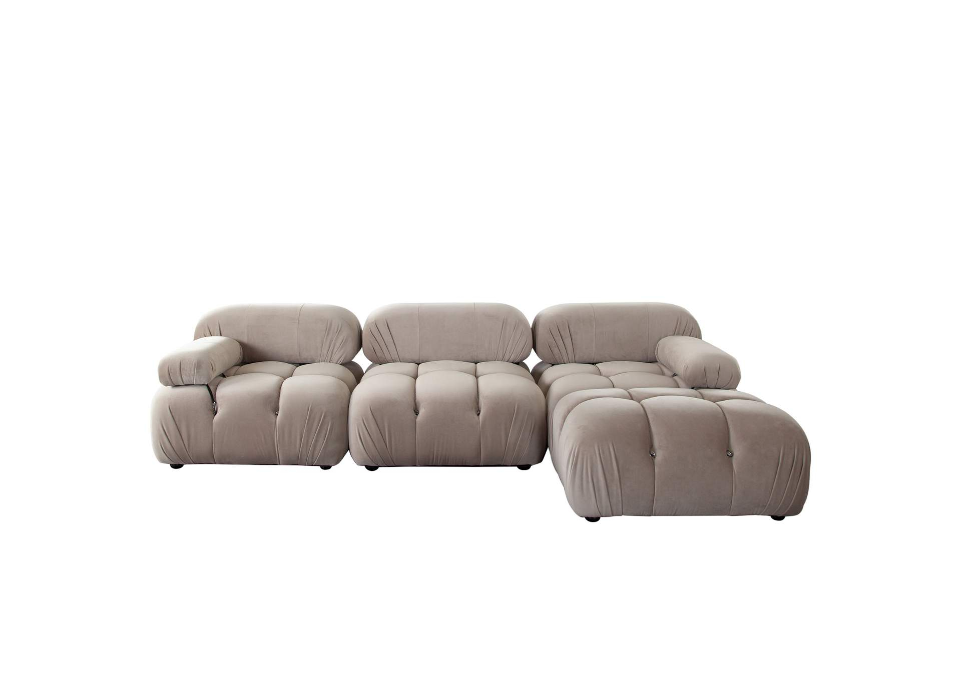 Paloma 4Pc Modular 111 Inch Reversible Chaise Sectional In Mink Tan Velvet inside From Comfort to Style The Paloma Sofa in Luxurious Mink Tan Velvet