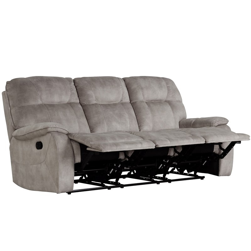 Parker Living Cooper Polyester Manual Triple Reclining Sofa In Shadow ... with Parker Living Cooper Shadow Grey Manual Triple Reclining Sofa