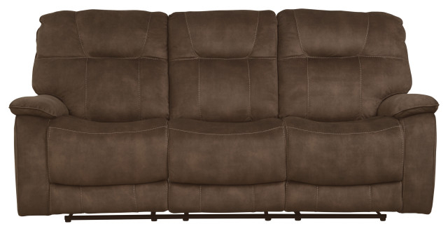 Parker Living Cooper Shadow Brown Manual Triple Reclining Sofa - Transitional - Sofas - By ... in Parker Living Cooper Shadow Grey Manual Triple Reclining Sofa