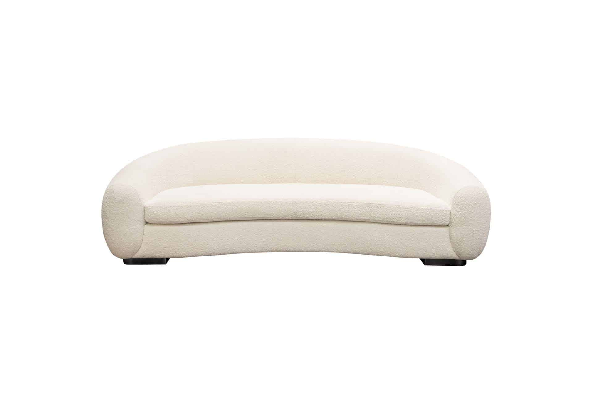 Pascal Sofa In Bone Boucle Textured Fabric W/ Contoured Arms & Back ... with regard to The Allure of Bone Boucle Textured Fabric on the Pascal Sofa