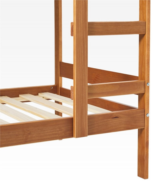 Pemberly Row Twin Over Twin Simple Solid Wood Bunk Bed - Caramel ... for Styling Tips for Your Pemberly Row Twin Over Twin Bunk Bed